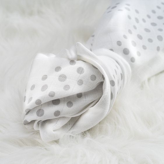 Makian Gauze diaper / gauze cloth 3-pack 80 x 80 cm - Modern Design - Gray White