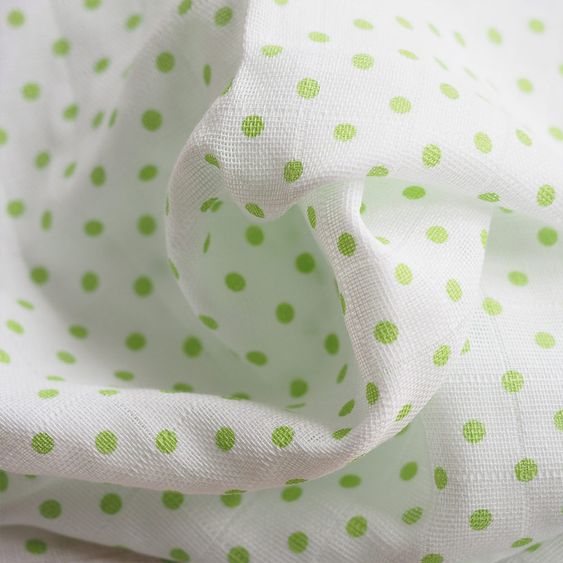 Makian Mullwindel / Mulltuch 4er Pack 80 x 80 cm - Zebra Weiß Grün