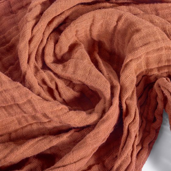 Makian Pannolino di mussola / panno di mussola confezione da 6 pezzi 70 x 70 cm - Terracotta / Beige / Moka