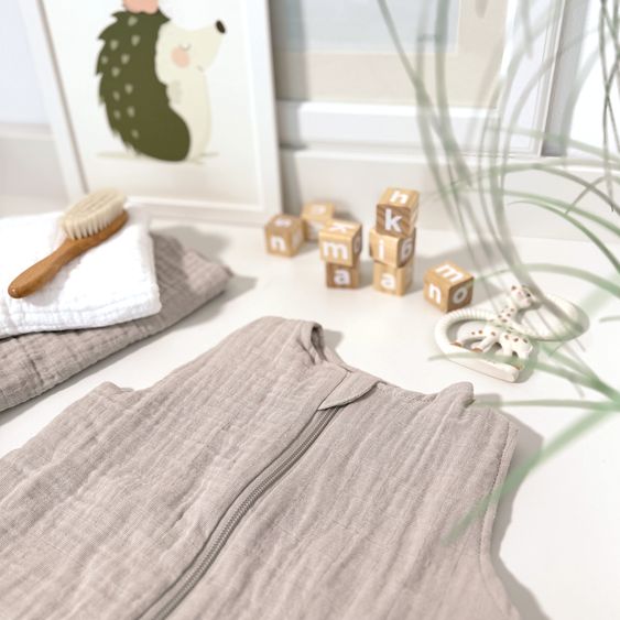 Makian Muslin sleeping bag - Beige - Size 80 cm