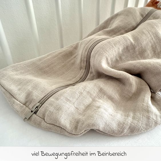 Makian Musselin-Schlafsack - Beige - Gr. 90 cm