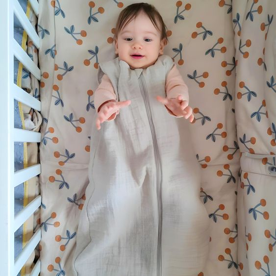 Makian Musselin-Schlafsack - Beige - Gr. 90 cm