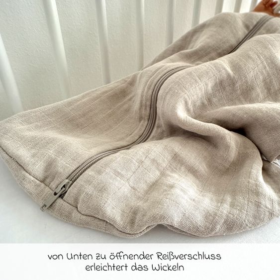 Makian Musselin-Schlafsack - Greige - Gr. 60 cm