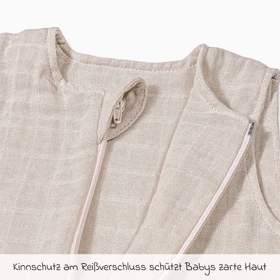 Makian Musselin-Schlafsack - Greige - Gr. 60 cm