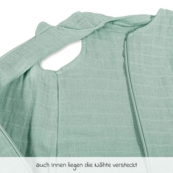 Makian Musselin-Schlafsack - Mintgrün - Gr. 70 cm