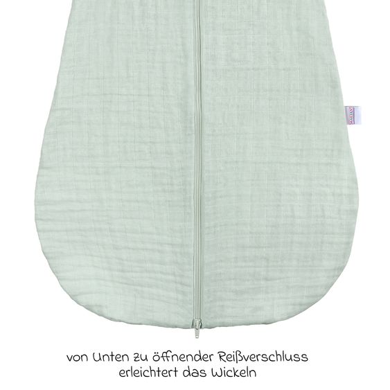 Makian Musselin-Schlafsack - Mint - Gr. 80 cm