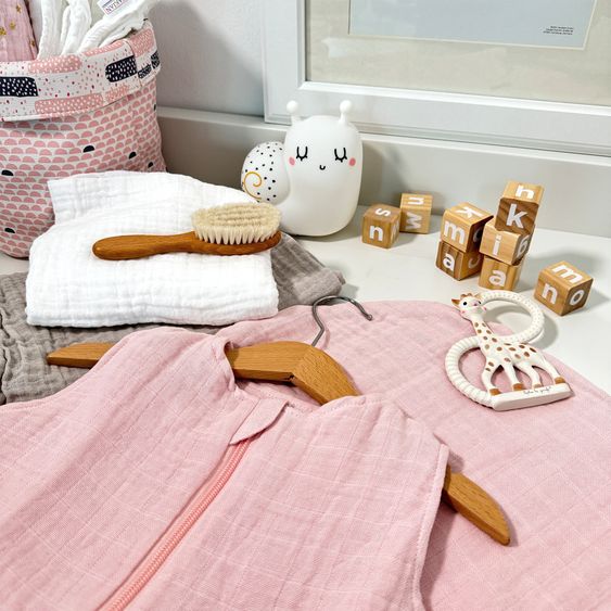 Makian Sacco a pelo in mussola - polvere - misura 70 cm