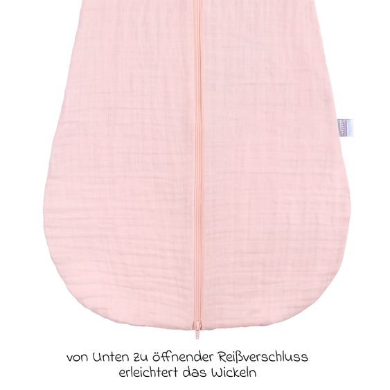 Makian Musselin-Schlafsack - Puder - Gr. 80 cm