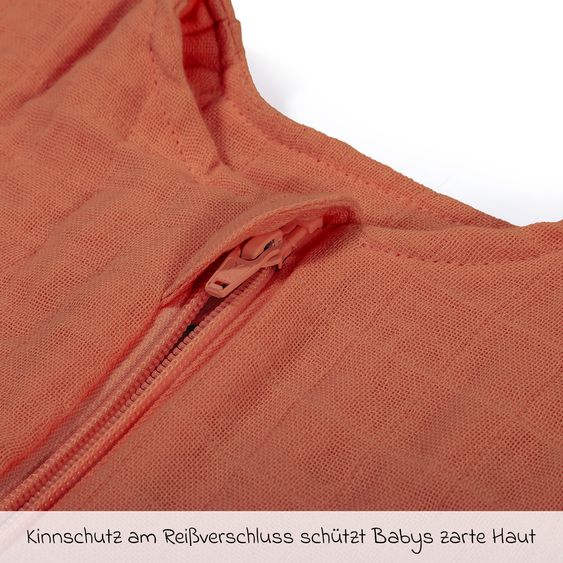 Makian Musselin-Schlafsack - Terracotta - Gr. 80 cm