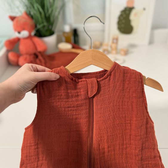 Makian Muslin sleeping bag - Terracotta - Size 90 cm