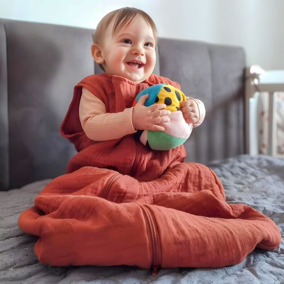 Makian Muslin sleeping bag - Terracotta - Size 90 cm