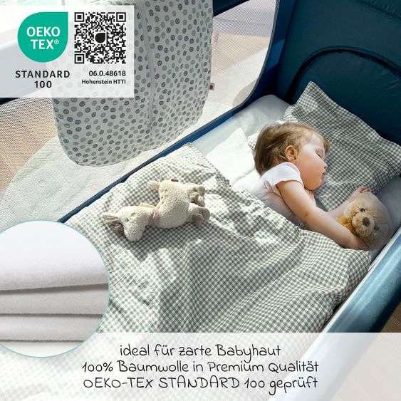 Makian Wasserdichte Betteinlage / Matratzenauflage für Baby- & Reisebetten - Molton 60 x 120 cm