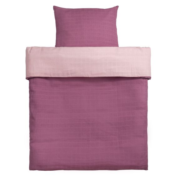 Makian Reversible bedding gauze 80 x 80 / 35 x 40 cm - Orchid / Powder