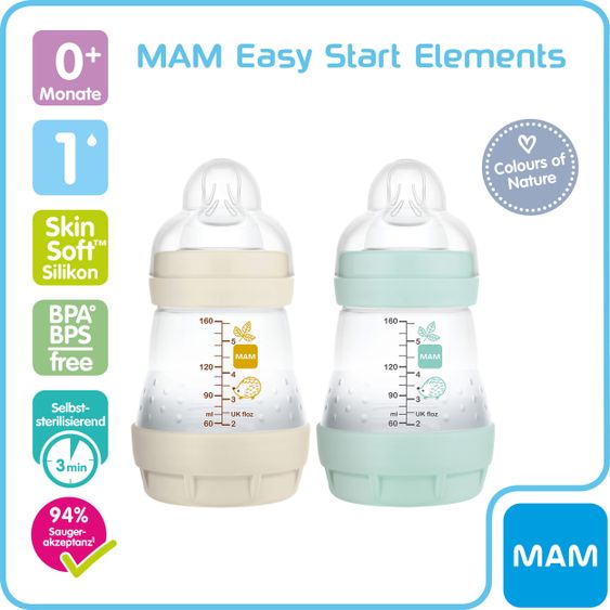 MAM 10-tlg. Starter-Set Easy Start Anti-Colic Elements - Mint Beige