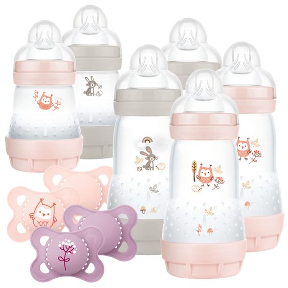MAM 10-tlg. Starter-Set Easy Start Anti-Colic Elements - Rosa Grau