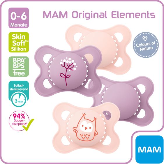 MAM 10-tlg. Starter-Set Easy Start Anti-Colic Elements - Rosa Grau
