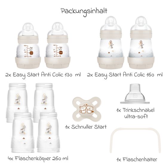 MAM 11-tlg. Starter-Set Easy Start Anti-Colic - Beige