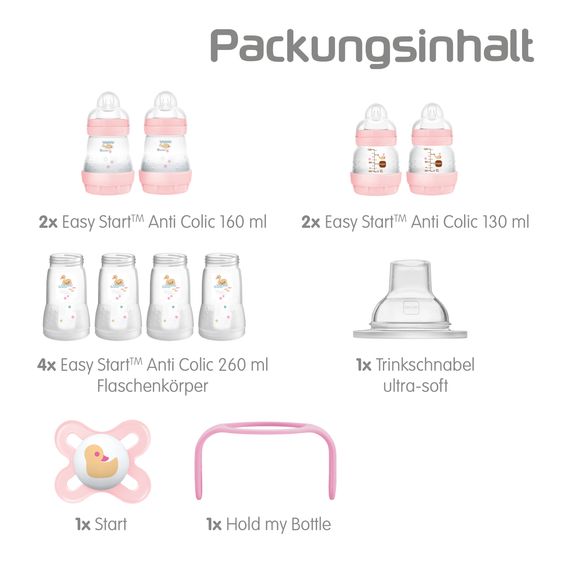 MAM 11-tlg. Starter-Set Easy Start Anti-Colic - Rosa