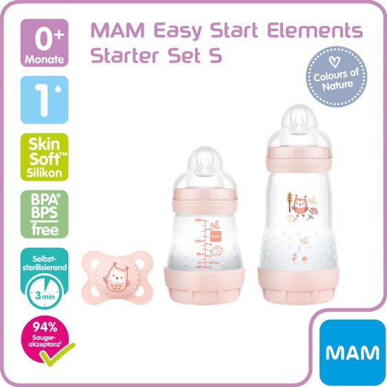 MAM 3-tlg. Starter-Set S Easy Start Anti-Colic Elements - Eule