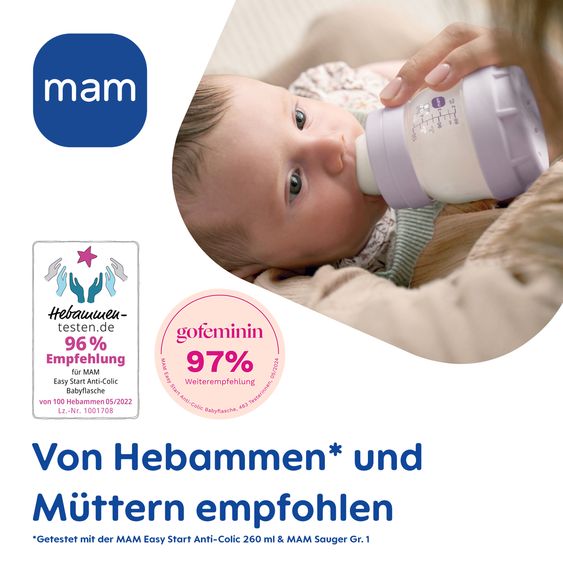MAM 5-tlg. Starter Set Welcome to the world - 3 PP-Flaschen Easy Start Anti-Colic, Schnuller Start & Schnullerkette - Beige