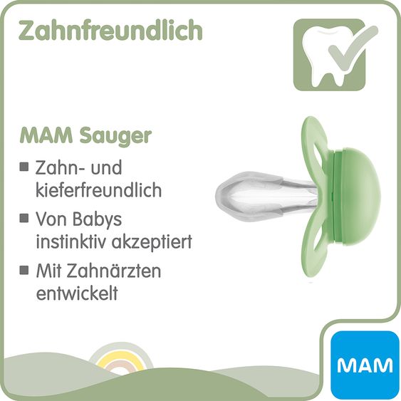 MAM 5-tlg. Starter Set Welcome to the world - 3 PP-Flaschen Easy Start Anti-Colic, Schnuller Start & Schnullerkette - Blau