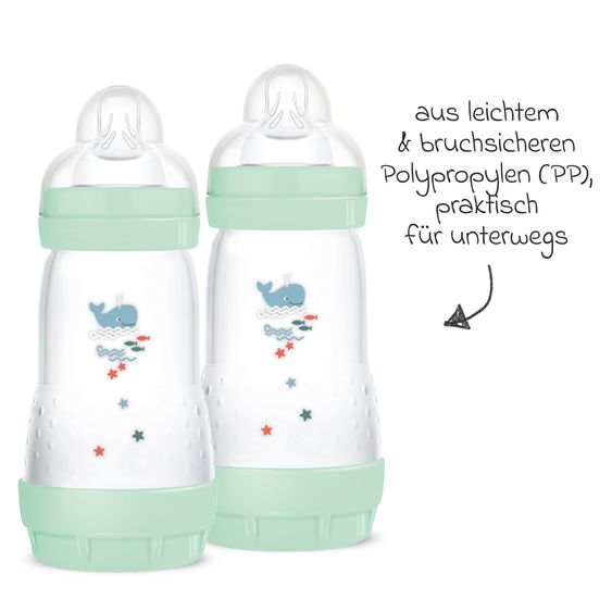 MAM 6-tlg. Neugeborenen Flaschen-Set Easy Start Anti-Colic - Mint