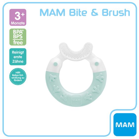 MAM Beißring Bite & Brush - Türkis