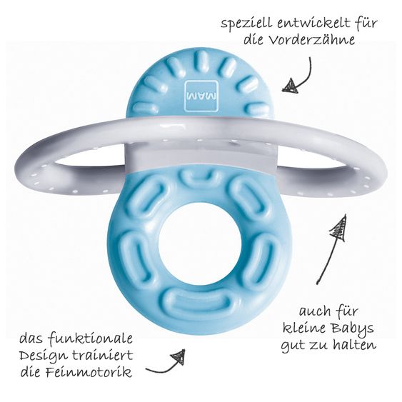 MAM Beißring Bite & Relax Phase 1 - Blau
