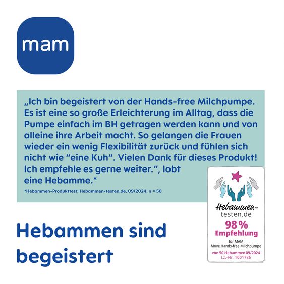 MAM Tiralatte Elettrico Hands-free incl. PP-biberon Easy Start Anti-Colic & 5 sacchetti per latte materno gratuiti
