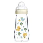 Glas-Flasche Feel Good 260 ml - Silikon Gr. 1 - Hase & Küken