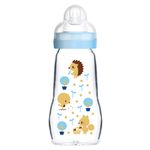 Glas-Flasche Feel Good 260 ml - Silikon Gr. 1 - Igel & Eichhörnchen