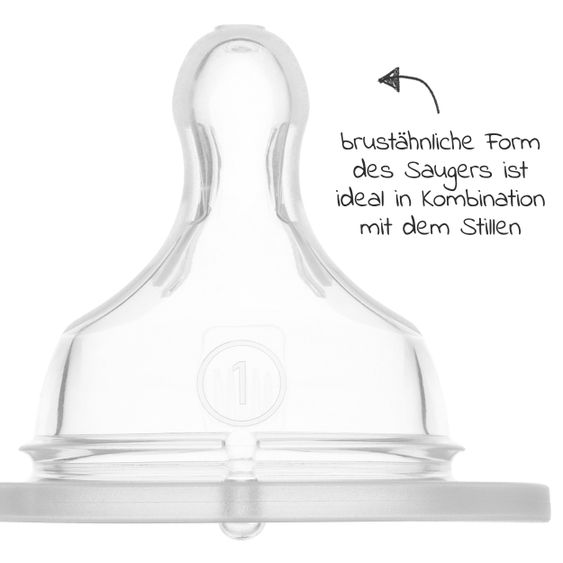 MAM Glas-Flasche Feel Good Elements 170 ml - Silikon Gr. 1 - Hase & Fuchs