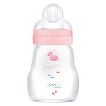 Biberon in vetro Feel Good - Silicone 170 ml - Cigno - Rosa - Taglia: 1