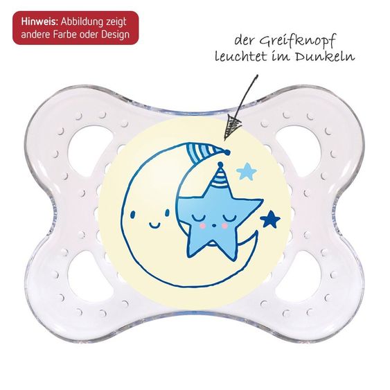 MAM Leucht-Schnuller 2er Pack Night - Latex 0-6 M - für Jungen