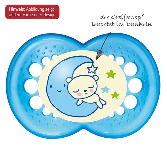 MAM Soother 2er Pack Night - Silicone 6-16 M - for girls
