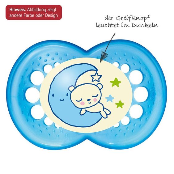 MAM Leucht-Schnuller 2er Pack Night - Silikon ab 16 M - für Mädchen