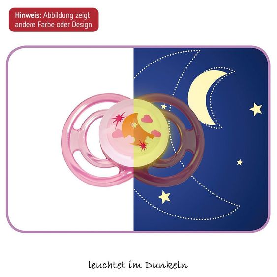 MAM Leucht-Schnuller Perfect Night - Silikon ab 16 M - für Mädchen