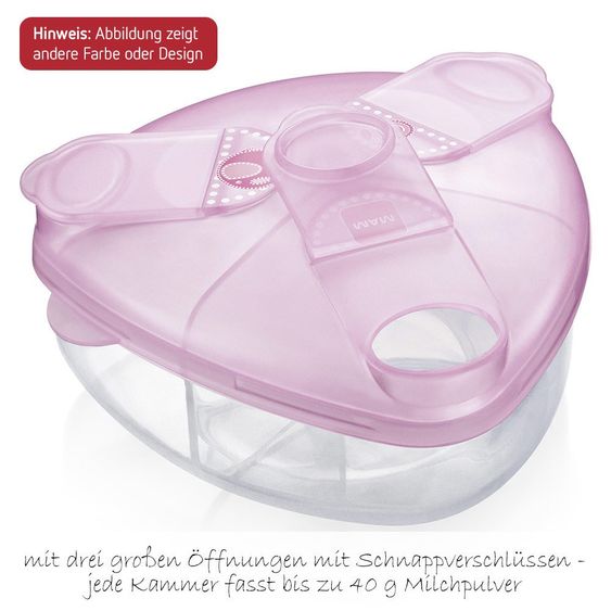 MAM Milchpulver-Portionierer  3 Portionen - Rosa