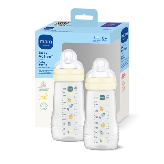 MAM Biberon PP 2 pezzi pack Easy Active 270 ml - Uni