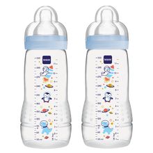 PP bottle 2-pack Easy Active Baby Bottle 330 ml - silicone size 2 - space - blue