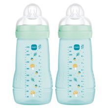 PP-Flasche 2er Pack Easy Active Baby Bottle - Silikon 270 ml - Pilze - Gr. 1