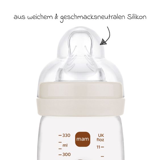 MAM PP-Flasche 2er Pack Easy Active Baby Bottle - Silikon 330 ml - Fuchs - Gr. 2