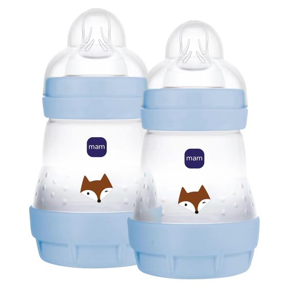 MAM PP Bottle 2-Pack Easy Start Anti-Colic 160 ml - Blue