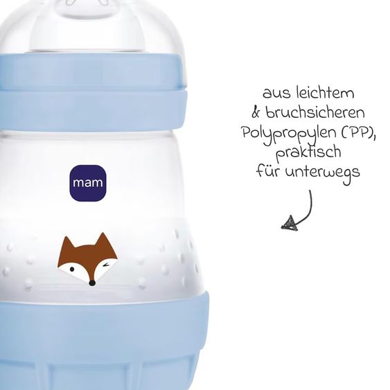 MAM PP Bottle 2-Pack Easy Start Anti-Colic 160 ml - Blue