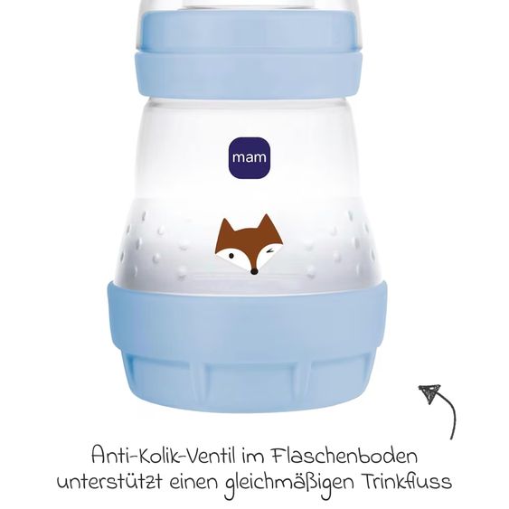 MAM PP Bottle 2-Pack Easy Start Anti-Colic 160 ml - Blue