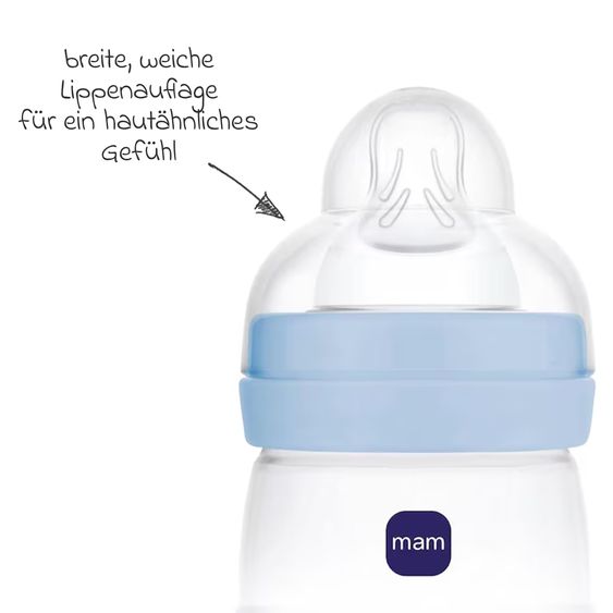 MAM PP Bottle 2-Pack Easy Start Anti-Colic 160 ml - Blue