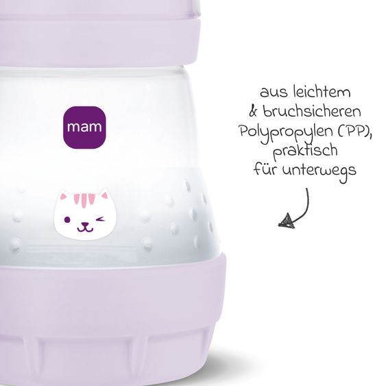 MAM PP-Flasche 2er Pack Easy Start Anti-Colic 160 ml - Lila