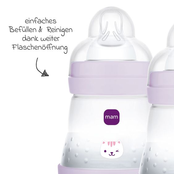 MAM PP-Flasche 2er Pack Easy Start Anti-Colic 160 ml - Lila