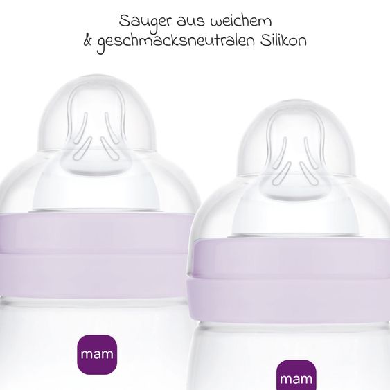 MAM PP-Flasche 2er Pack Easy Start Anti-Colic 160 ml - Lila