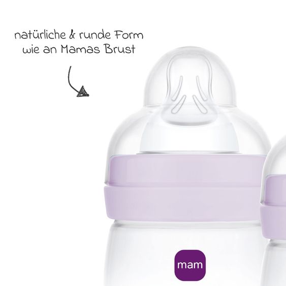 MAM PP-Flasche 2er Pack Easy Start Anti-Colic 160 ml - Lila